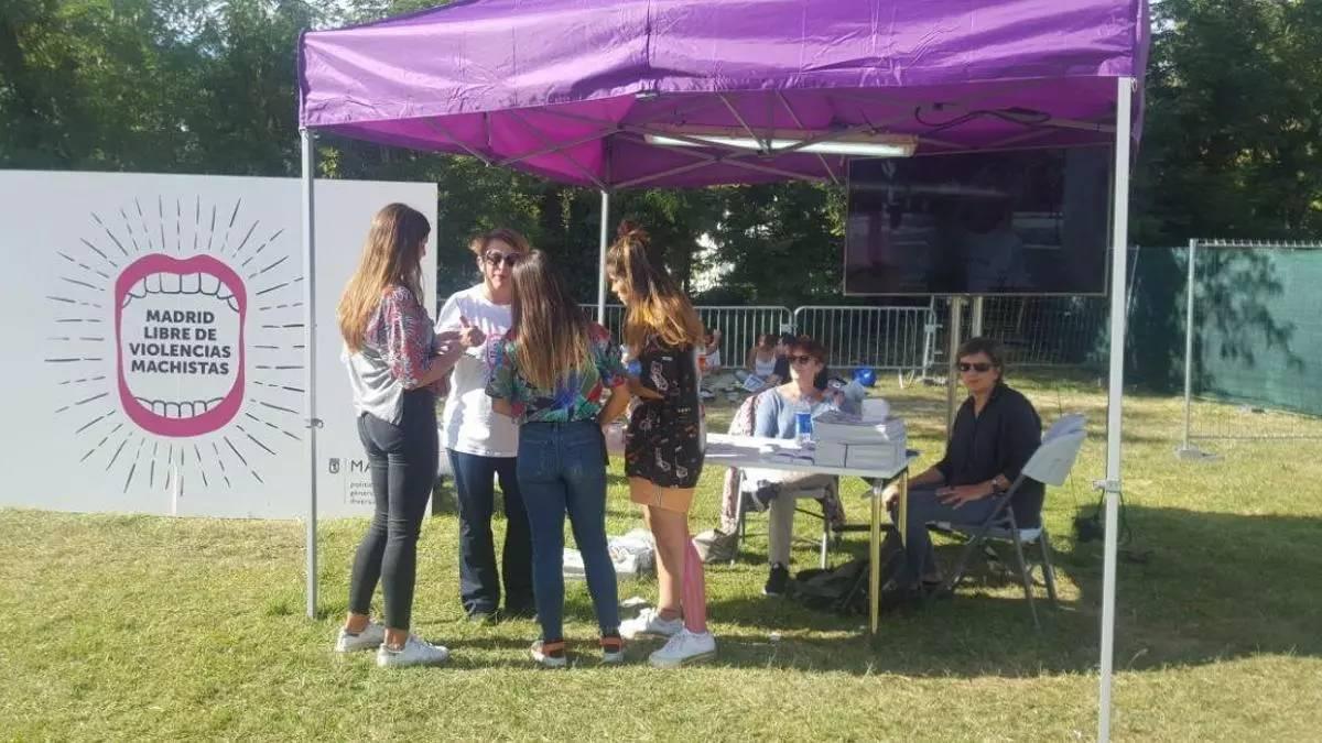 Imagen de archivo de un Punto Violeta en las fiestas de San Isidro 2018.