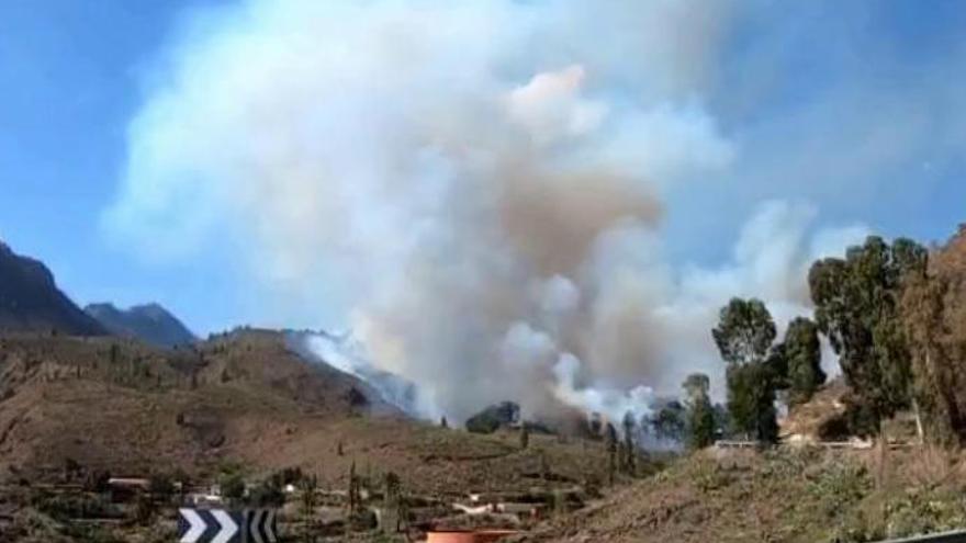 Así ha evolucionado el incendio de Fataga