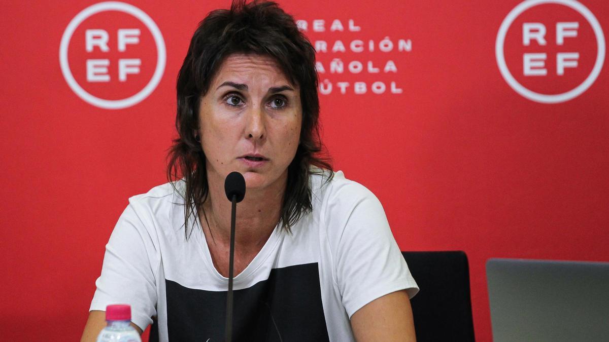 Marta Frías, durante una rueda de prensa.