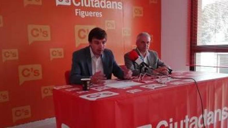 Els regidors de Cs Figueres Héctor Amelló i Toni Pérez.