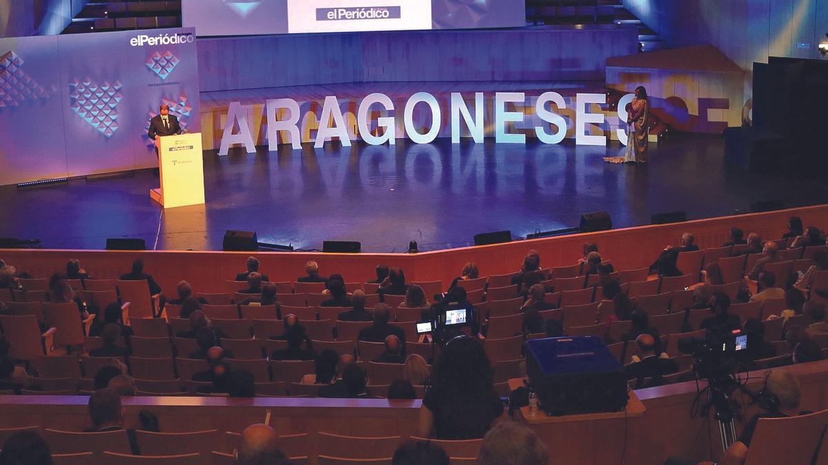 Vista general de la gala de los Aragoneses del Año 2021, que se celebró en el Auditorio de Zaragoza.