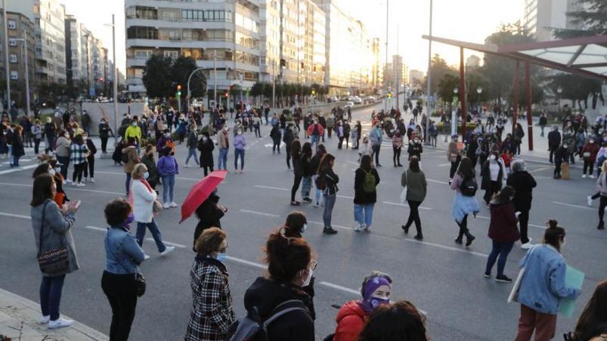 Concentración en la Praza de América de Vigo. 