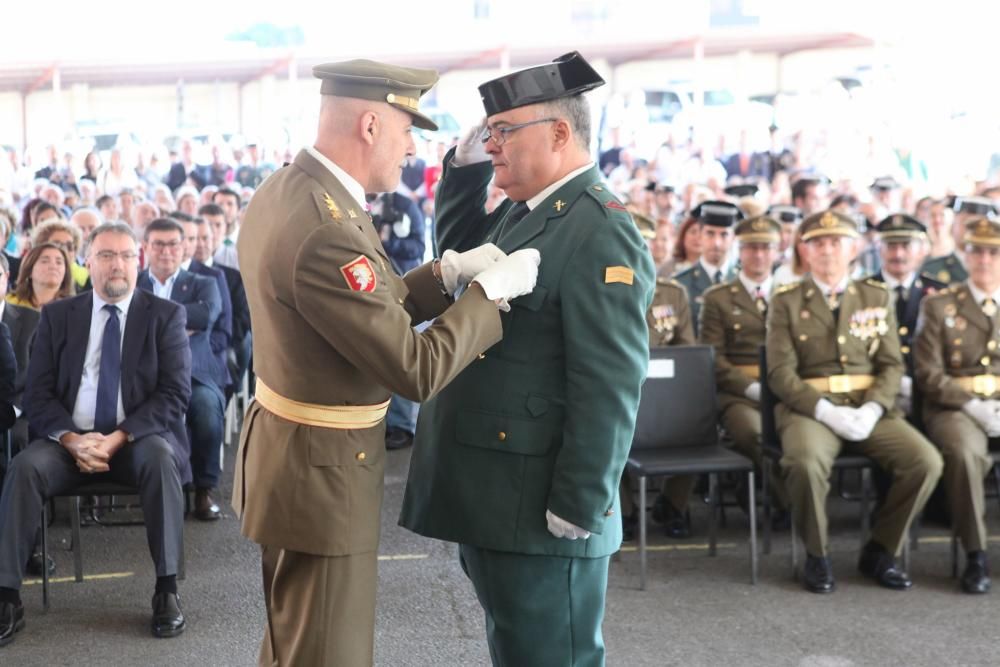 Actos del Día de la Hispanidad en la comandancia de la Guardia Civil de Gijón