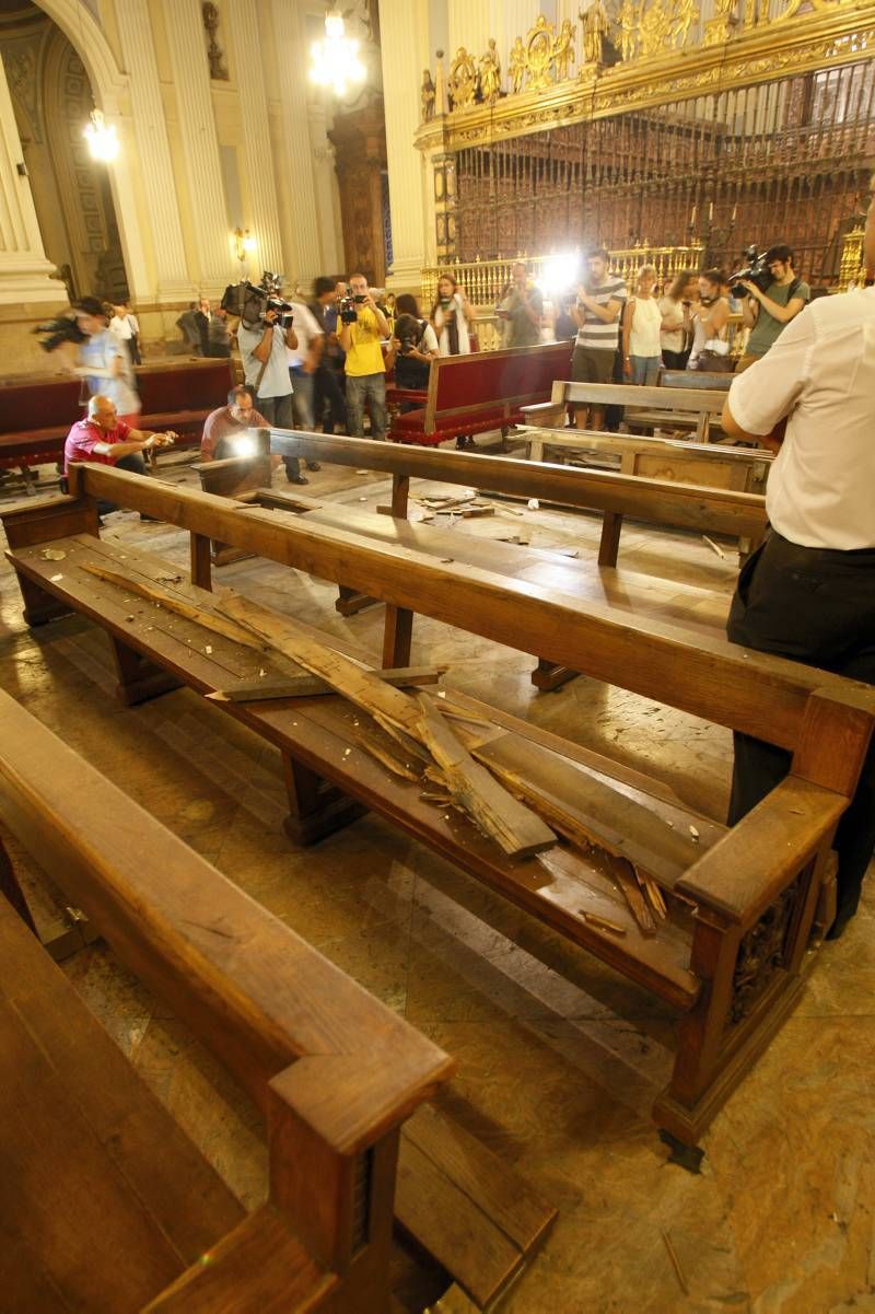 Fotogalería: Explosión en el interior de la basílica del Pilar