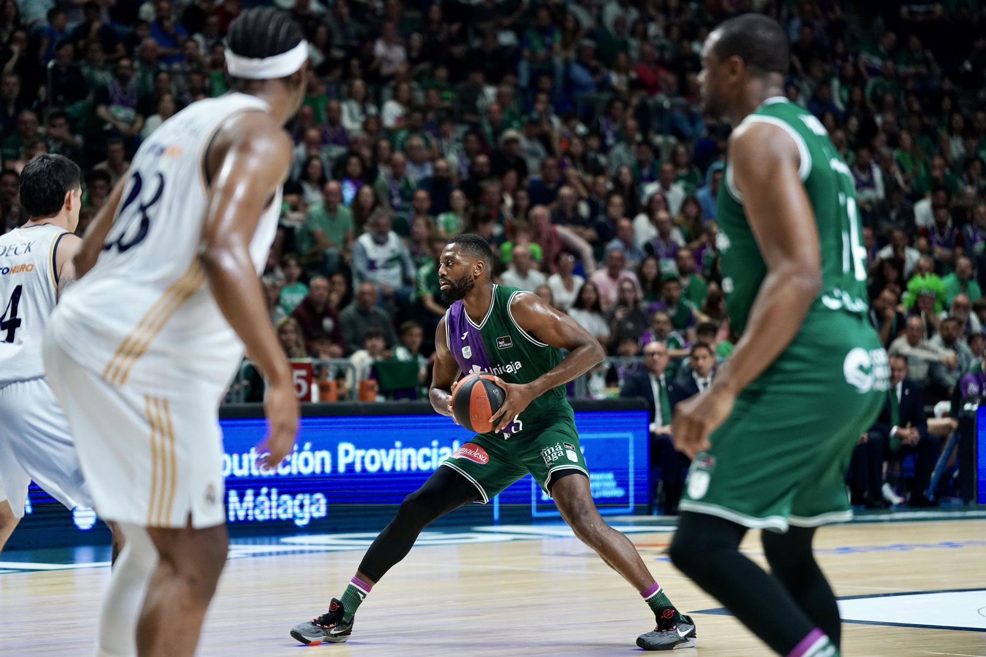 Una imagen del Unicaja - Real Madrid en el Carpena de la jornada 25 de la Liga Endesa.