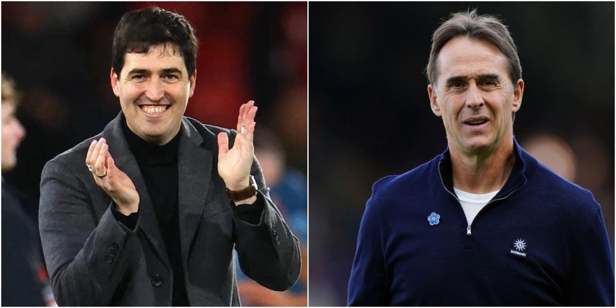 Andoni Iraola y Julen Lopetegui. entrenadores españoles en la Premier