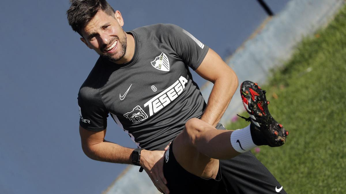 Adrián, durante un entrenamiento.