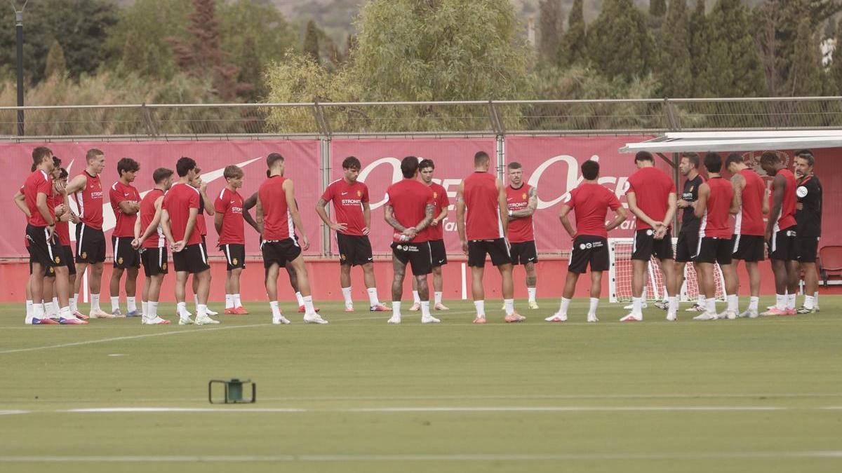 Entrenamiento del Real Mallorca la pasada semana.