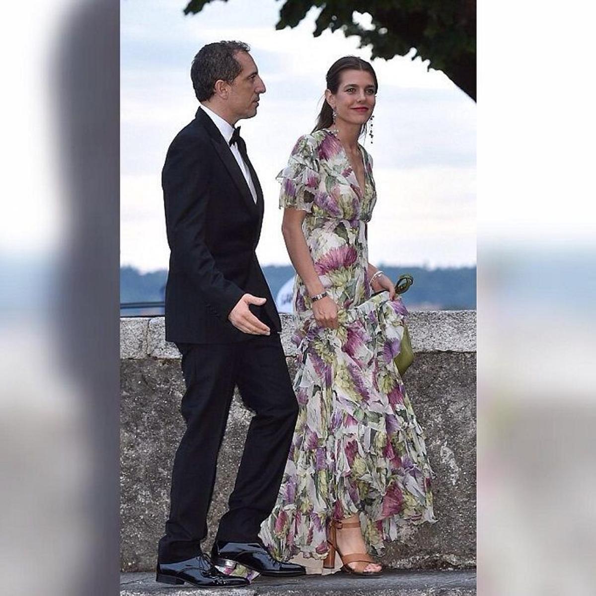 Carlota y Gad en la boda feligiosa de Pierre y Beatrice Borromeo