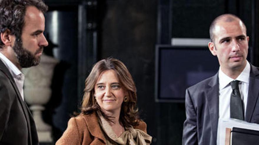 La directora general de Radiotelevisión Valenciana, Rosa Vidal, hoy durante presentación de la nueva temporada de la serie "La Alquería Blanca"