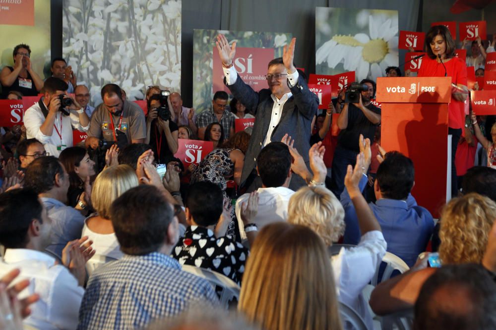 Mitin de Pedro Sánchez en l'Umbracle