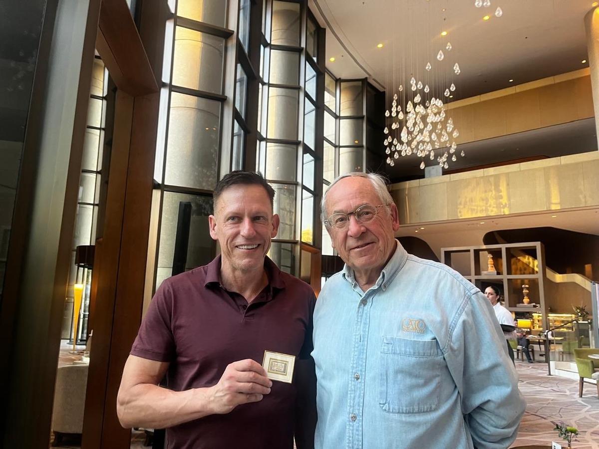 Peter Thiel y José Piñera en Chile.