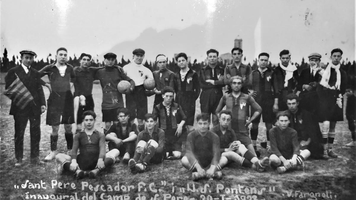 La foto més antiga que es conserva del Sant Pere, feta per V. Fargnoli el 1923