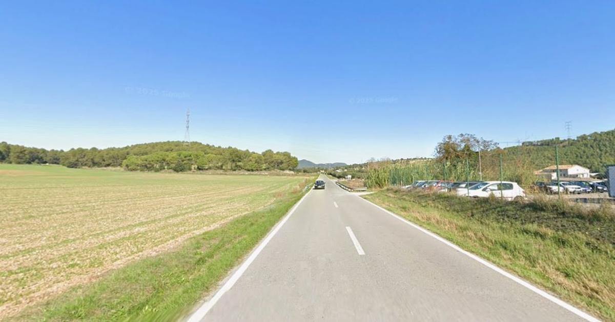 Tram de la carretera B-451 on s'ha produït l'accident