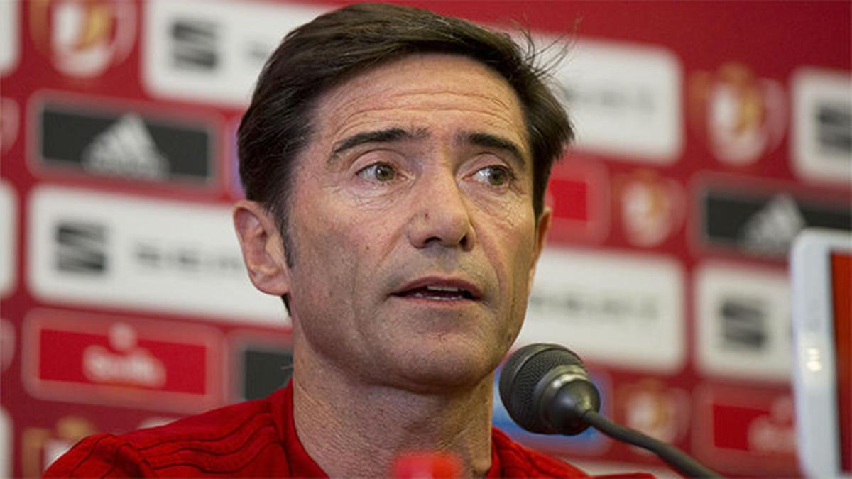 Marcelino elogia a su equipo antes de enfrentarse al Barça en la final de la Copa del Rey