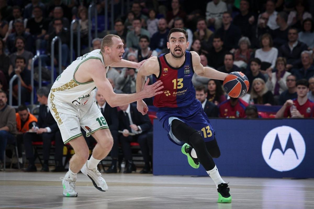 Satoransky, en una acción del encuentro ante el Zalgiris.