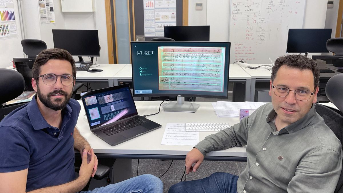 Jorge Calvo y David Rizo, especialistas en reconocimiento óptico de notación musical de la Universidad de Alicante
