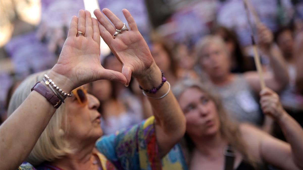 Concentración contra La Manada en Madrid