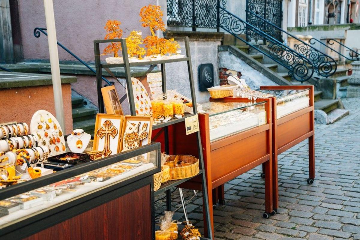 Joyerías en calle Mariacka, en Gdansk