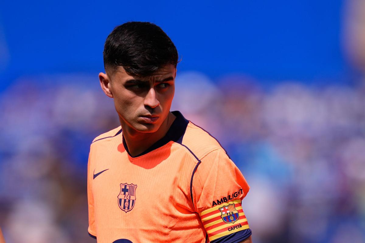 Pedri, durante el partido contra el Getafe