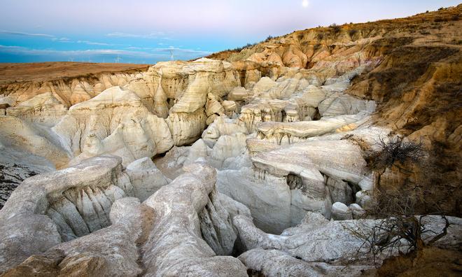 Paint Mines rocas blancas