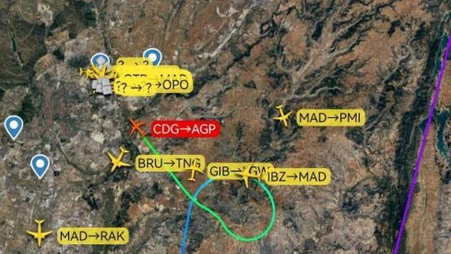 Un vuelo de París con destino Málaga aterriza en Madrid por humo en cabina