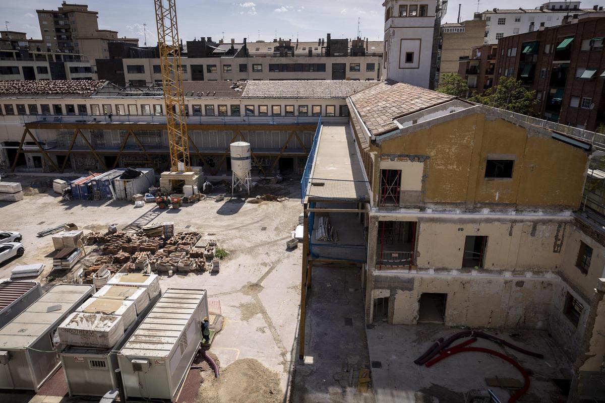 Estado de las obras de las antiguas naves de Giesa.