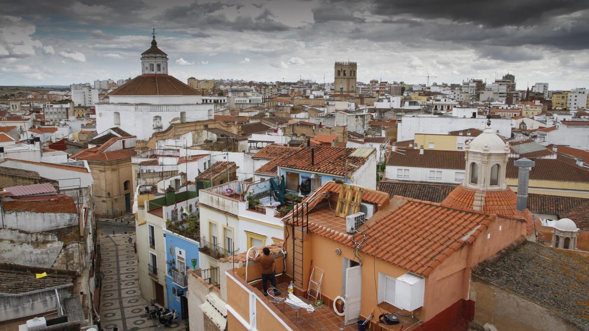 Vista general del Casco Antiguo de Badajoz.