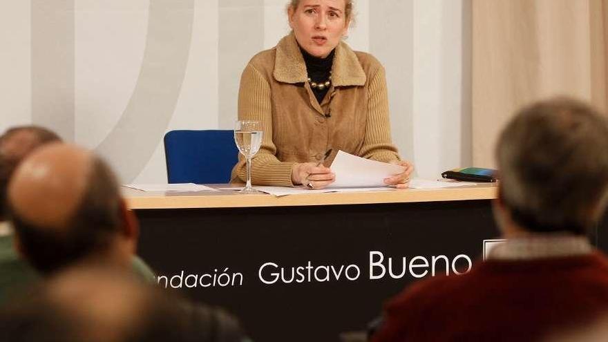 Atilana Guerrero, en la Fundación Gustavo Bueno.