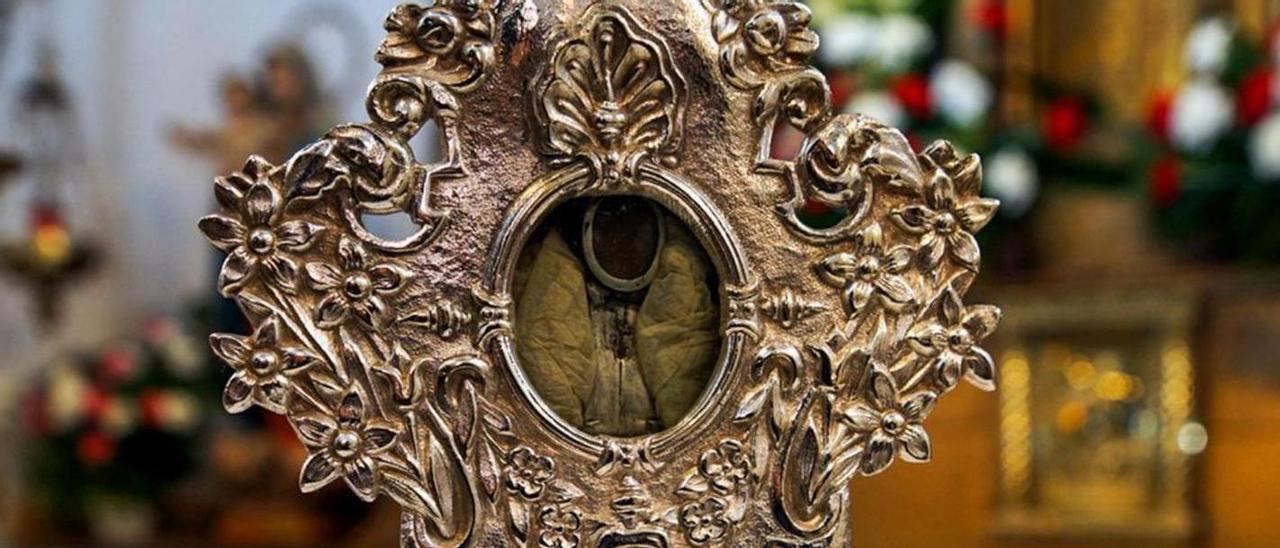 Reliquia del hueso de la cabeza de San Vicente mártir