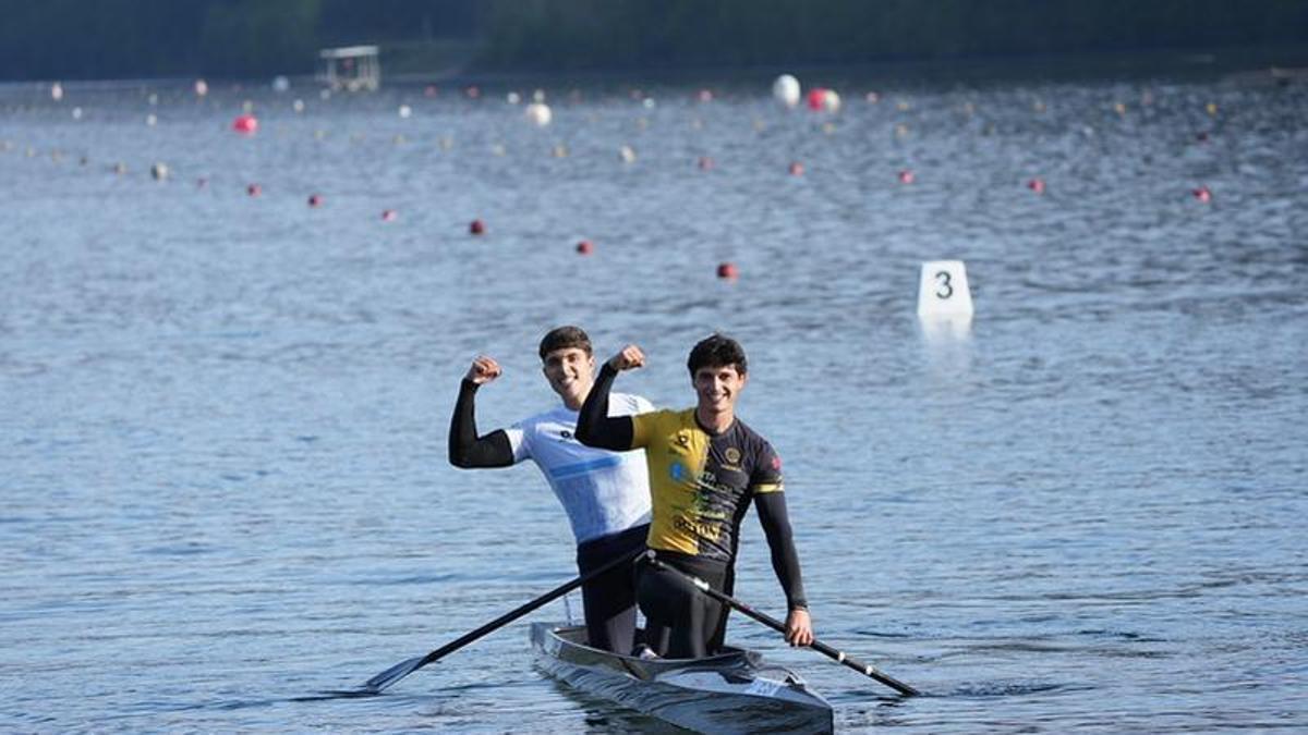 Fontán y Domínguez en aguas de Verducido.