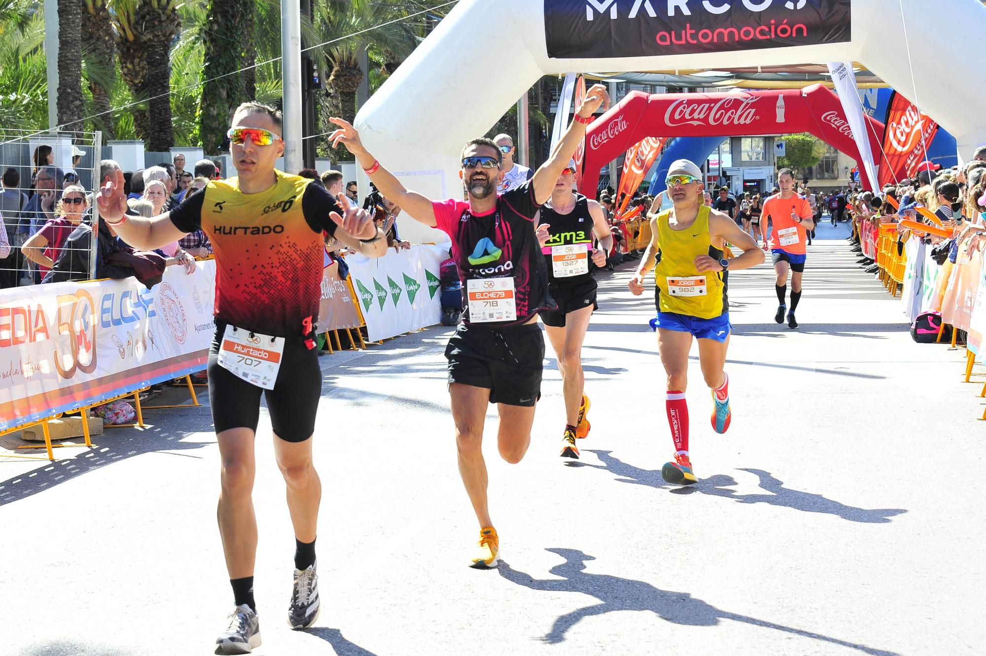 Un Medio Maratón de Elche marcado por el calor