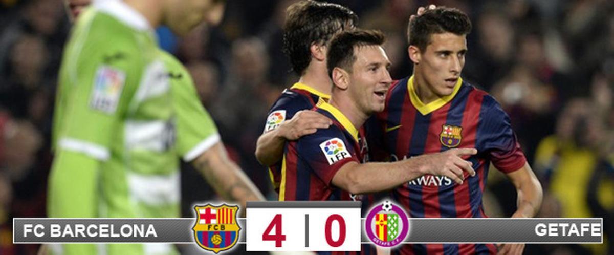 Messi la lió a lo grande en la media hora que estuvo en el campo