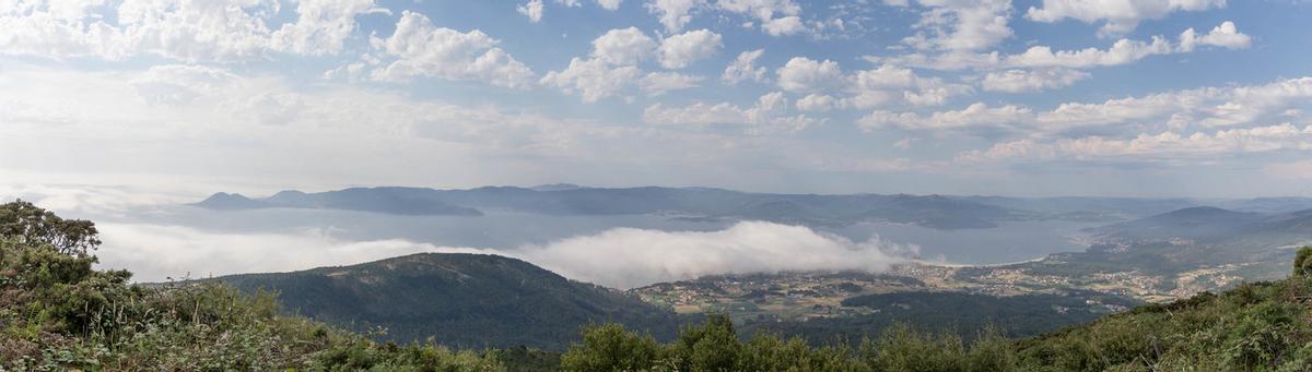 Panorámica de las vistas desde el mirador de Monte Enxa
