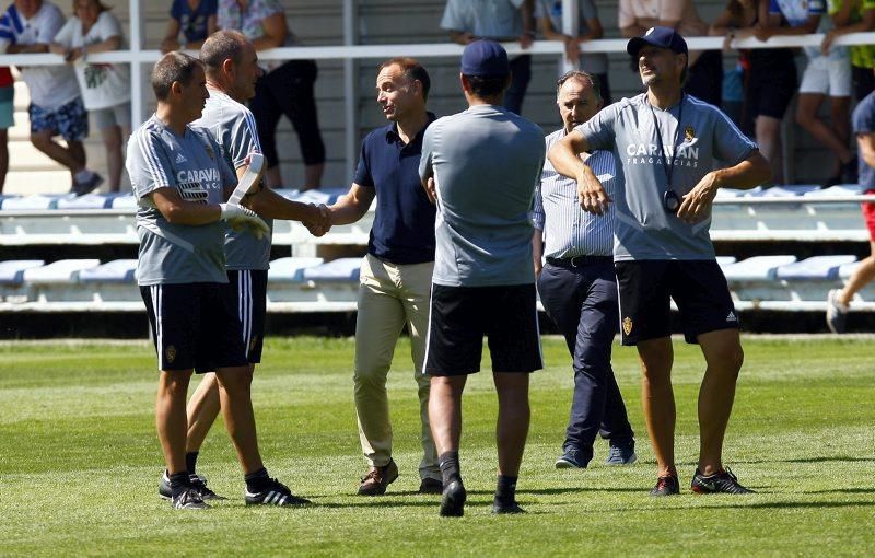 Entrenamiento del Real Zaragoza en Boltaña hoy 19 de julio