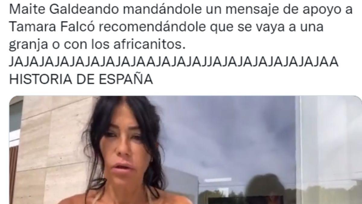 El mensaje viral de Maite Galdeano a Tamara Falcó tras su ruptura: &quot;cada frase es mejor que la anterior&quot;