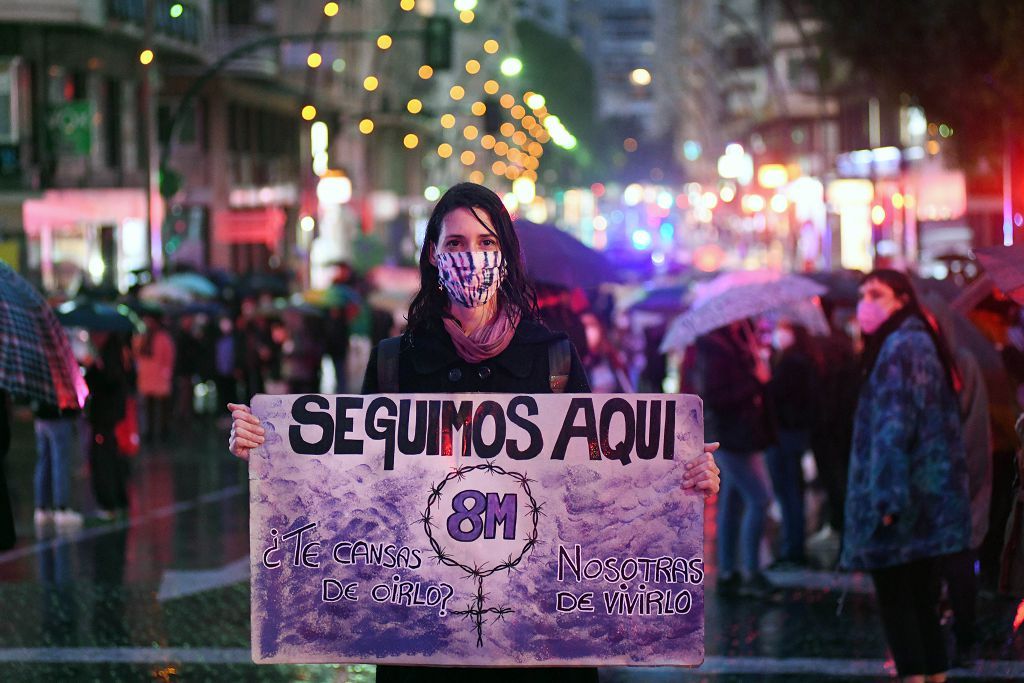 Manifestación feminista en Murcia