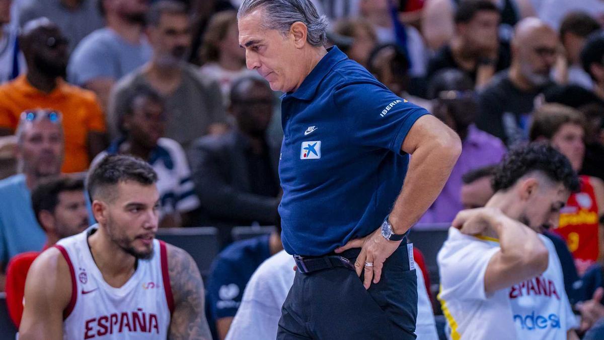 Santi Yusta tras la derrota de España ante Francia en el partido de preparación para el Eurobasket 2025