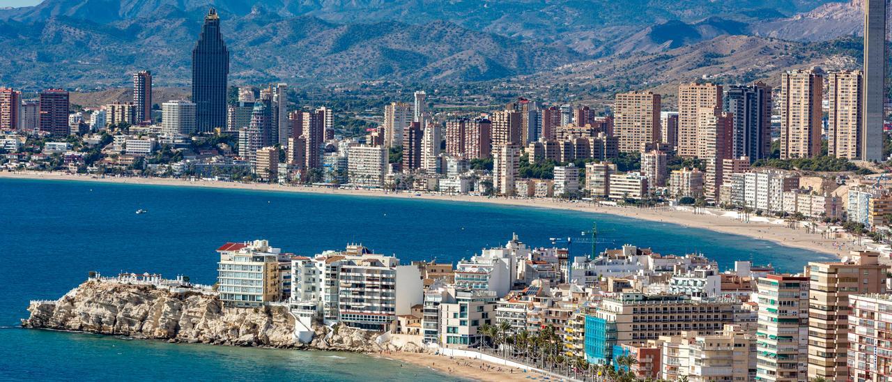 Panorámica parcial de Benidorm.