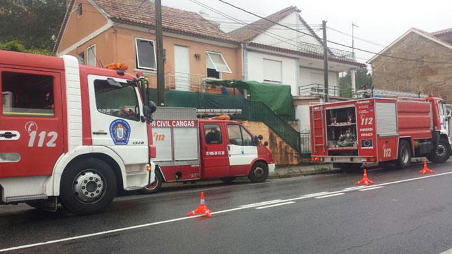 Bomberos y Protección Civil en O Morrazo // G.N.