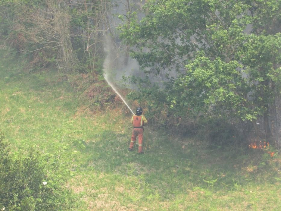 Incendio en la zona de Llanes