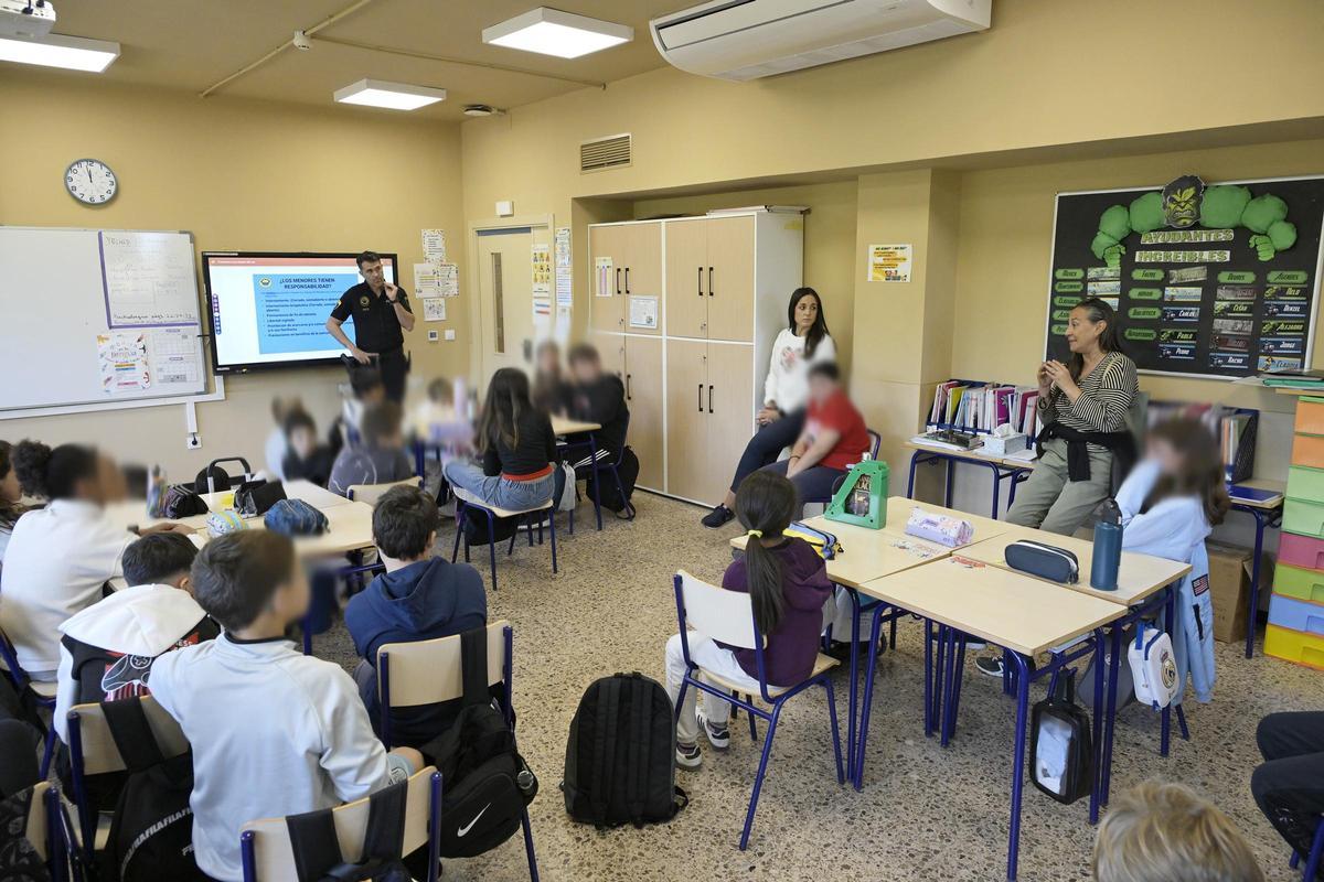 Clase en un colegio de Paiporta.