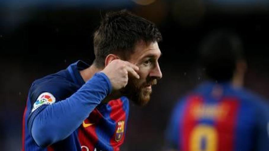 La celebració de Messi que ha fet la volta al món.