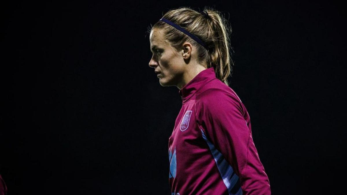 Irene Paredes con la selección en el Mundial.