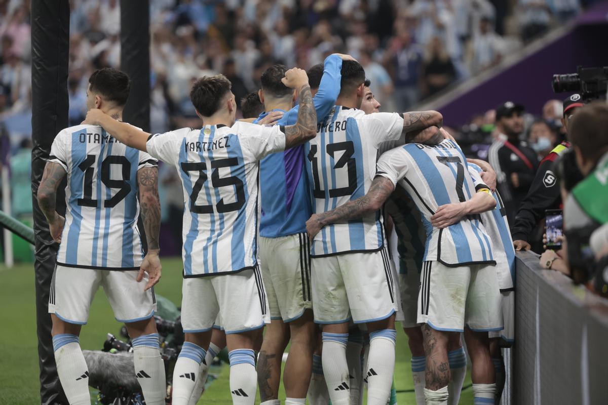 Así celebraron Messi y Argentina el pase a la final Así celebraron Messi y Argentina el pase a la final
