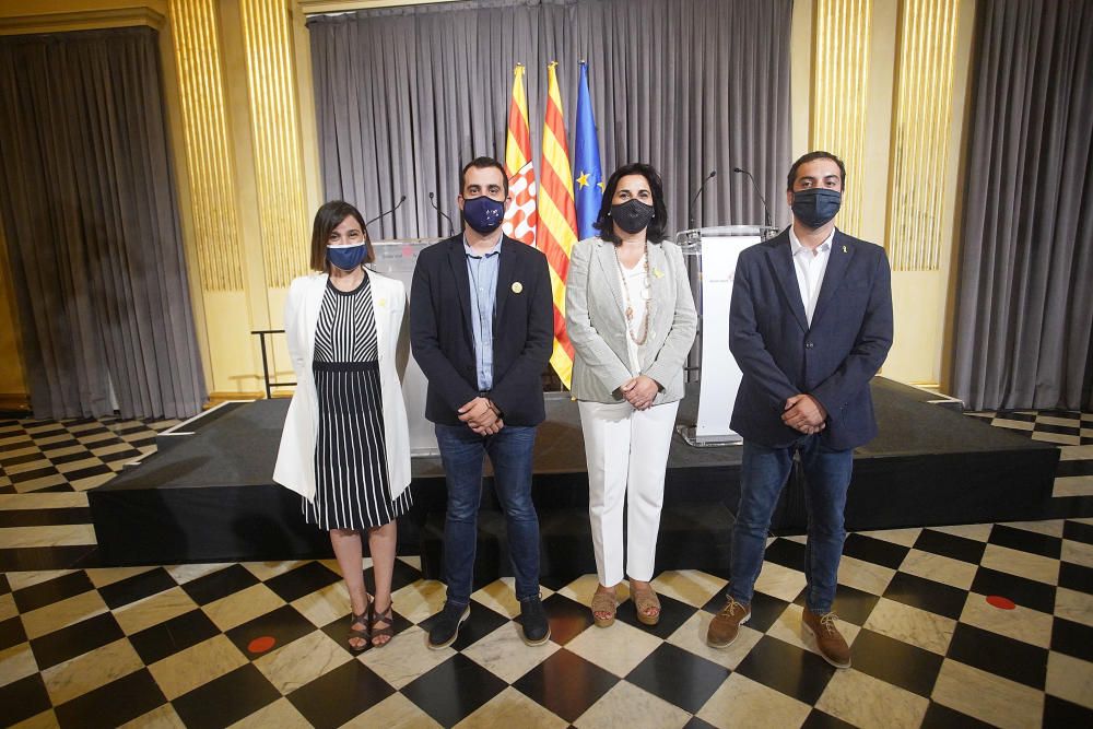 Presentació de l''acord entre JxCat i ERC a l''Ajuntament de Girona