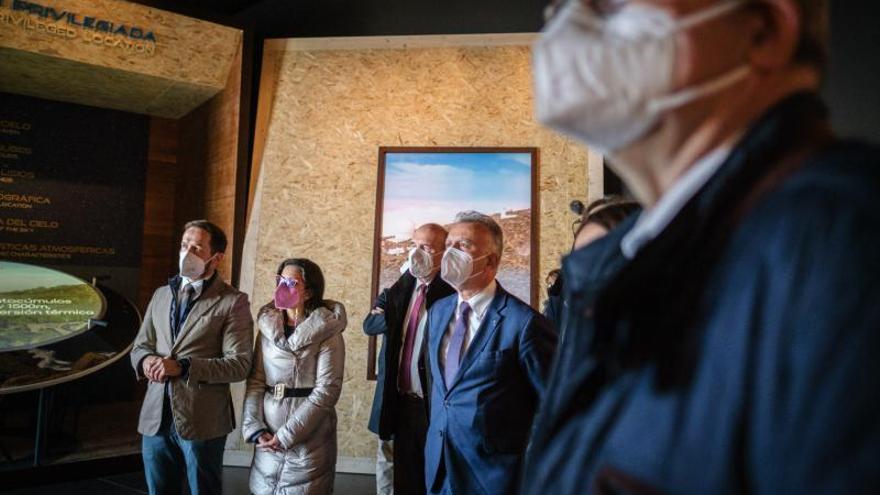 Visita de la ministra Reyes Maroto al centro de visitantes del Roque de Los Muchachos, en La Palma.