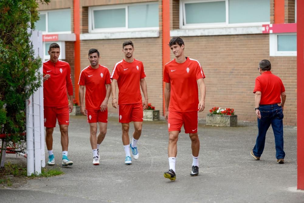 Entrenamiento del Sporting, viernes