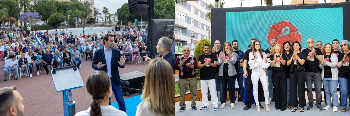 Actos de cierre de campaña del PP y el PSOE en Torrevieja