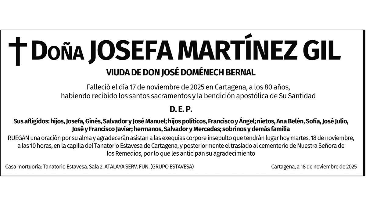 Dª Josefa Martínez Gil